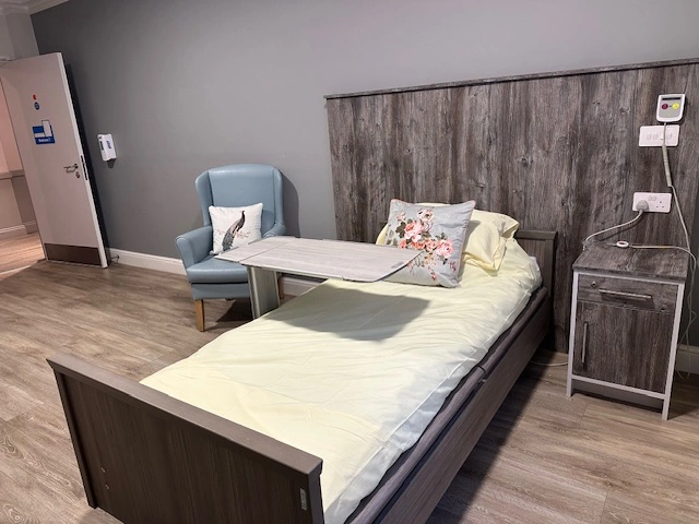 En-suite room at Bhakti Shyama Care Centre, Balham, London